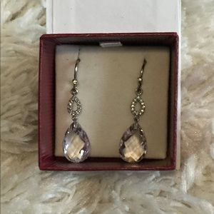 Gorgeous white sapphire and silver earrings
